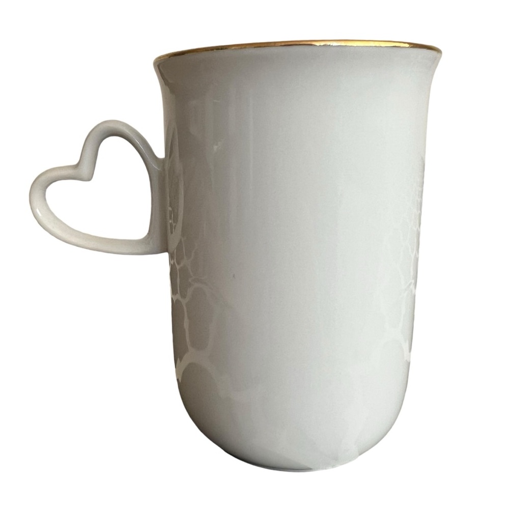 Enesco Precious Moments Love Lifted Me Coffee Tea Mug Heart Shaped Handle - Picture 2 of 4